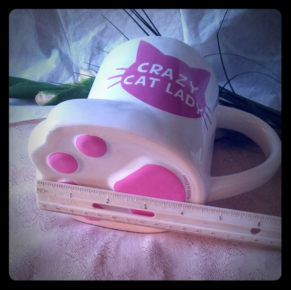 Crazy Cat Lady w/Pink Paws on Bottom Mug - Picture 8 of 8